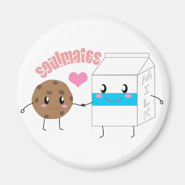 ミルクとクッキー2インチラウンドマグネット マグネット