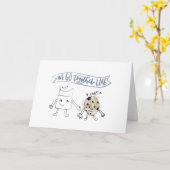 ミルクとクッキー カード (黄色い花)