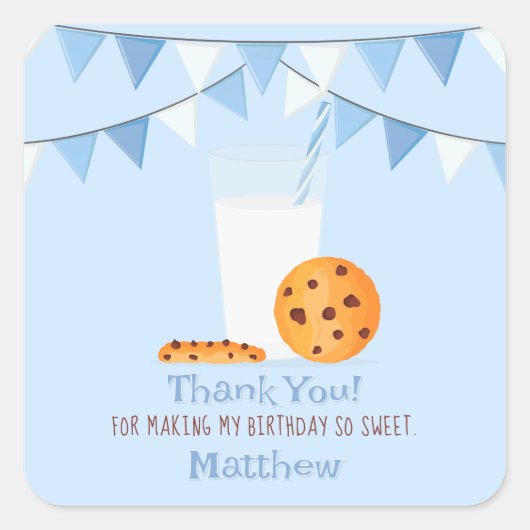 ミルクとクッキー スクエアシール (正面)