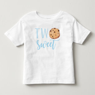 ミルクとクッキー ブルー 2歳の誕生日 two sweet トドラーTシャツ
