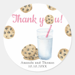 ミルクとクッキー ベビーシャワー ありがとう ラウンドシール
