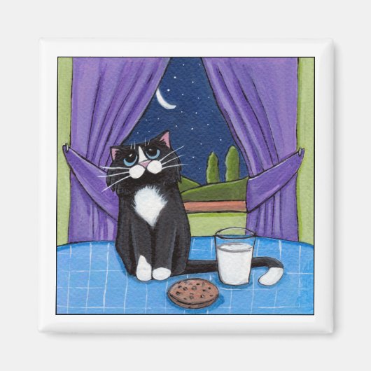 ミルクとクッキー – Cat Magnet マグネット (正面)