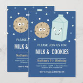 ミルクとコーキーズの誕生日デザートパーティー招待状 招待状 (正面/裏面)