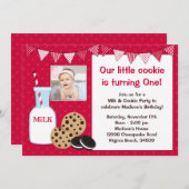 ミルクとコーキーズの誕生日パーティー招待状 招待状 (正面/裏面)