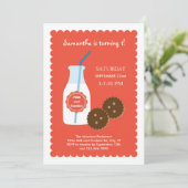 ミルクとコーケーキの誕生日招待状 招待状 (スタンド正面)