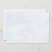 ミルクとコーヒー ブルー 1歳の誕生日パーティーの写真 招待状 (裏面)