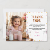 ミルクとコーンズの誕生日写真感謝カード サンキューカード (正面)