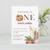 ミルクとコokiesのクリスマスファーストバースデー 招待状 (スタンド正面)