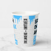 ミルクとジュースブルーヒップホップのサイピン 紙コップ (左)