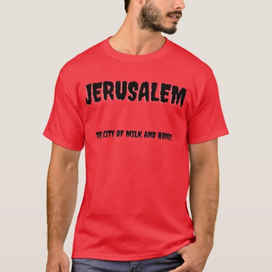 ミルクとハチミツの街、エルサレム少年 Tシャツ (正面)