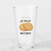ミルクとパーソナライズされたクッキーを飲む タンブラーグラス (裏面)