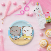 ミルクとモカのかわいい夏  ペーパープレート (パーティー)