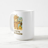 ミルクと筋肉で動く – おもしろい Bullio Mug コーヒーマグカップ (正面左)