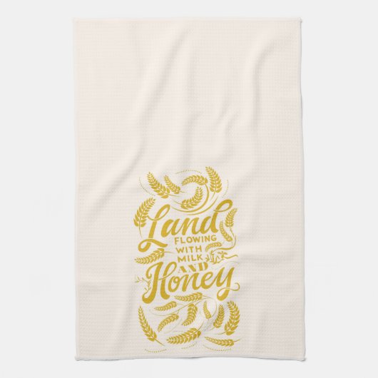 ミルクと蜂蜜のタオルが流れる土地 キッチンタオル (縦)