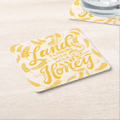 ミルクと蜂蜜の流れる土地 スクエアペーパーコースター (アングル)