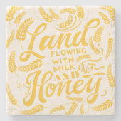 ミルクと蜂蜜の流れる地 ストーンコースター (正面)