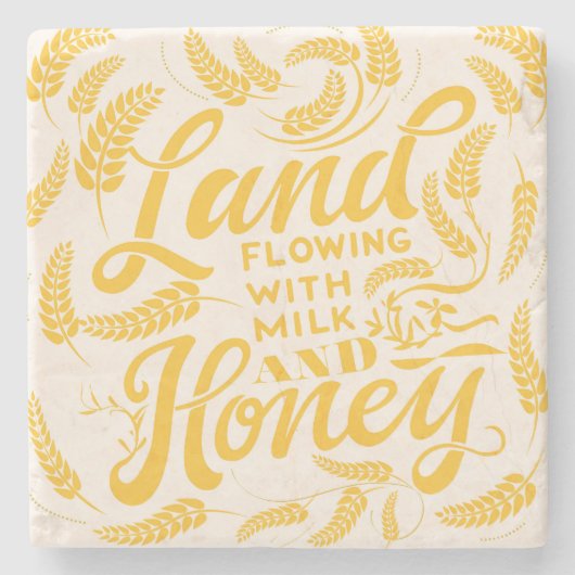 ミルクと蜂蜜の流れる地 ストーンコースター (正面)