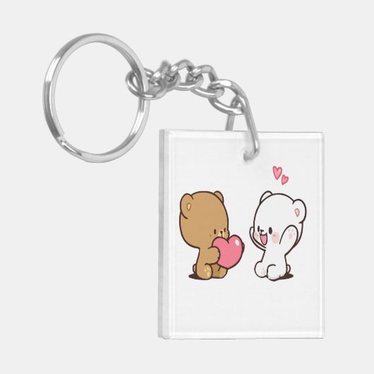 ミルクと雑談 キーホルダー (正面左)