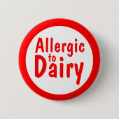 ミルクにアレルギー 缶バッジ (正面)