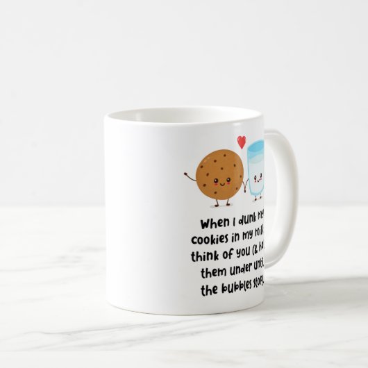 ミルクにクッキーを落とす考えとお前 コーヒーマグカップ (正面右)