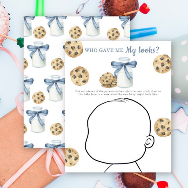 ミルクのクッキー赤ちゃんシャワー与え私の見た目は誰？ (クリエイターアップロード済み)