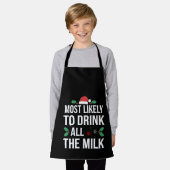 ミルクのクリスマスマッチを全部飲む可能性が高い エプロン (着用した状態)