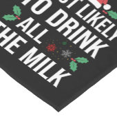 ミルクのクリスマスマッチを全部飲む可能性が高い ショートテーブルランナー (コーナー)