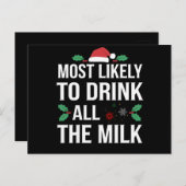 ミルクのクリスマスマッチを全部飲む可能性が高い ポストカード (正面/裏面)