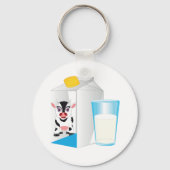 ミルクのグラス キーホルダー (正面)