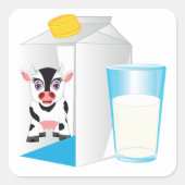 ミルクのグラス スクエアシール (正面)