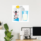 ミルクのグラス ポスター (ホームオフィス)