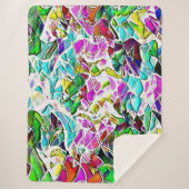 ミルクのシチューに浮かぶ非常に色の抽象芸術の形 シェルパブランケット (正面)