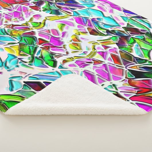 ミルクのシチューに浮かぶ非常に色の抽象芸術の形 シェルパブランケット (3/4)