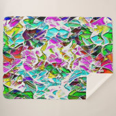 ミルクのシチューに浮かぶ非常に色の抽象芸術の形 シェルパブランケット (正面(横))