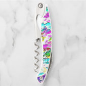 ミルクのシチューに浮かぶ非常に色の抽象芸術の形 ソムリエナイフ (正面)