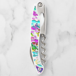 ミルクのシチューに浮かぶ非常に色の抽象芸術の形 ソムリエナイフ