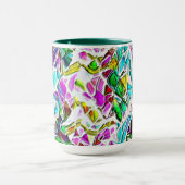 ミルクのシチューに浮かぶ非常に色の抽象芸術の形 マグカップ (中央)