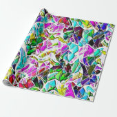 ミルクのシチューに浮かぶ非常に色の抽象芸術の形 ラッピングペーパー (アンロールド)