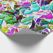 ミルクのシチューに浮かぶ非常に色の抽象芸術の形 ラッピングペーパー (角)