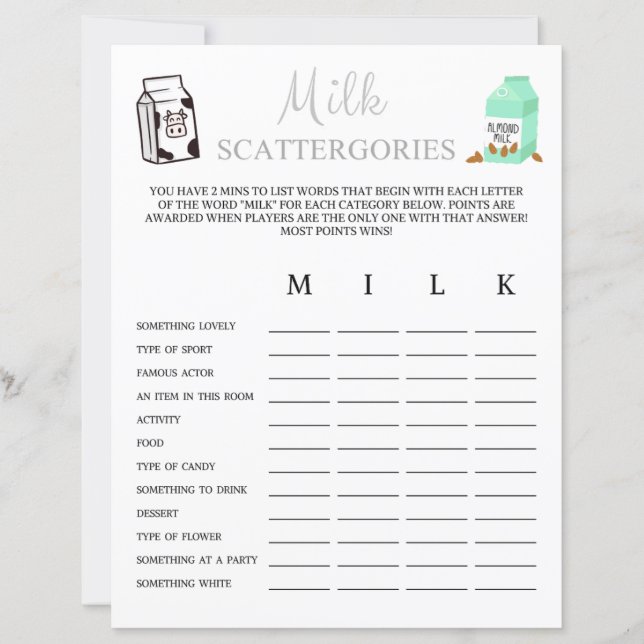 ミルクのスキャッタリーゲーム (正面)