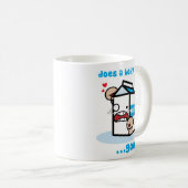 ミルクのマグ(明白な) コーヒーマグカップ (正面右)