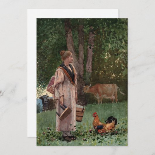 ミルクのメイド | ウィンズローホーマー (正面/裏面)