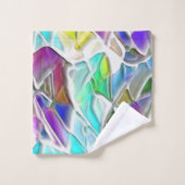 ミルクの中で柔らかな色の抽象芸術の形 バスタオルセット (ウォッシュタオル)