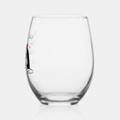 ミルクの代買わりにプロセッコをやった ステムなしワイングラス (左)