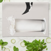 ミルクの口ひげクリーム キッチンタオル (折り畳み)