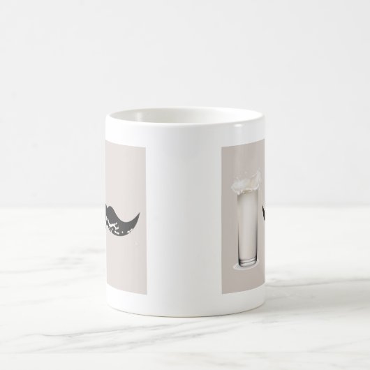 ミルクの口ひげクリーム コーヒーマグカップ (中央)