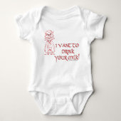 ミルクの吸盤 ベビーボディスーツ (正面)