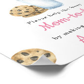 ミルクの赤ちゃんシャワーお母さんが宛先に ポスター (角)