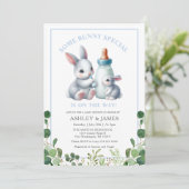 ミルクの赤ちゃんシャワーでバニーを緑にする 招待状 (スタンド正面)