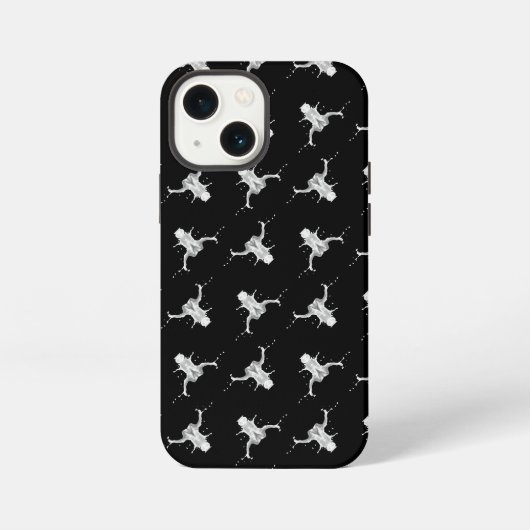 ミルクの飛沫パターン iPhoneケース (裏面)